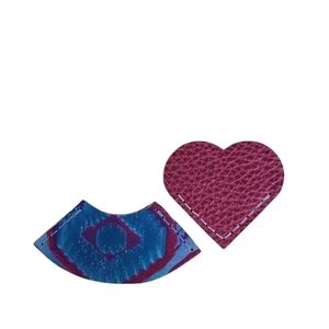 Handcrafted Genuine Leather Bookmarks Metallic Pink And Aztec Rio